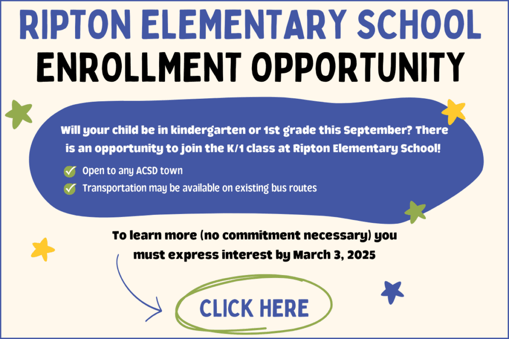Want to send your kindergartener or first-grader to Ripton Elementary?